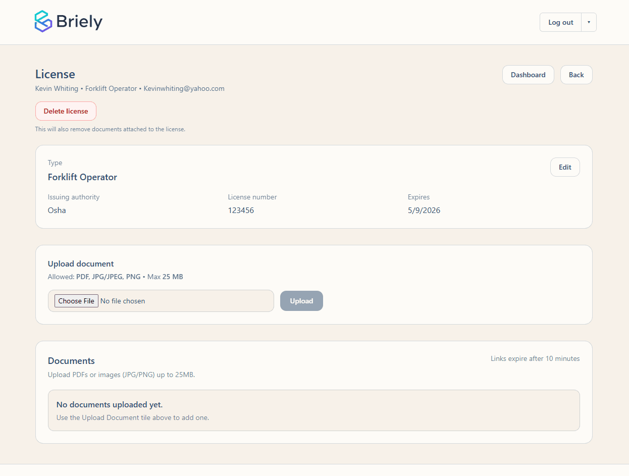 Certification and document tracking